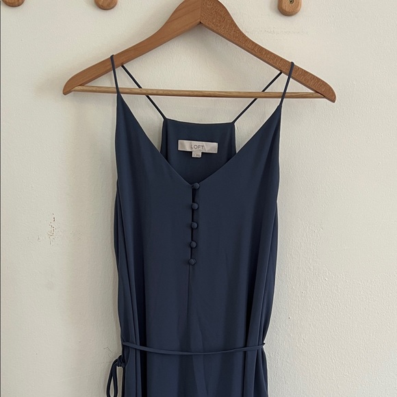 LOFT Spaghetti Strap Dress in Deep Blue Size S - Picture 1 of 6